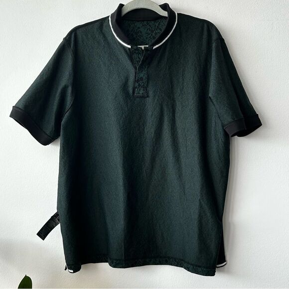 Ted Baker London Ealis Regular Fit Floral Jacquard Polo in green - Picture 12 of 13